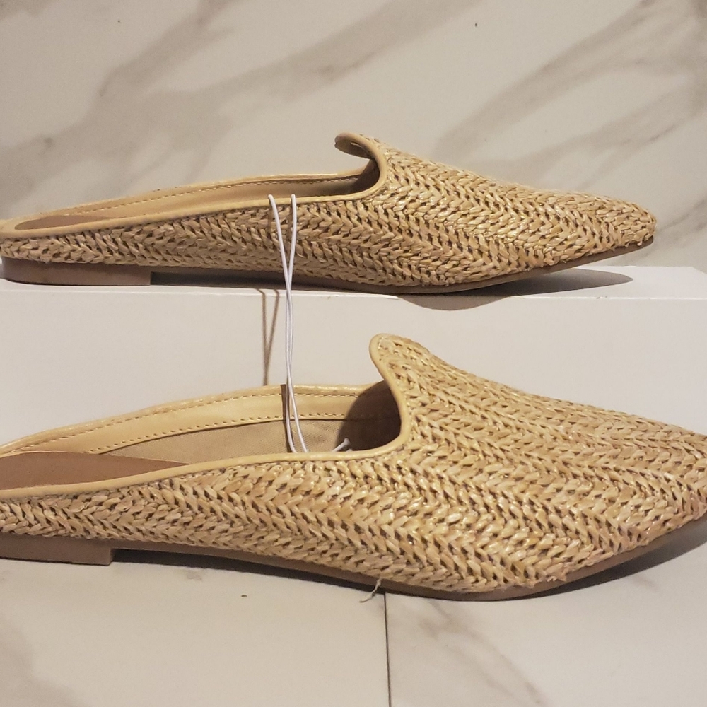 Violet Woven Backless Mules Universal Thread